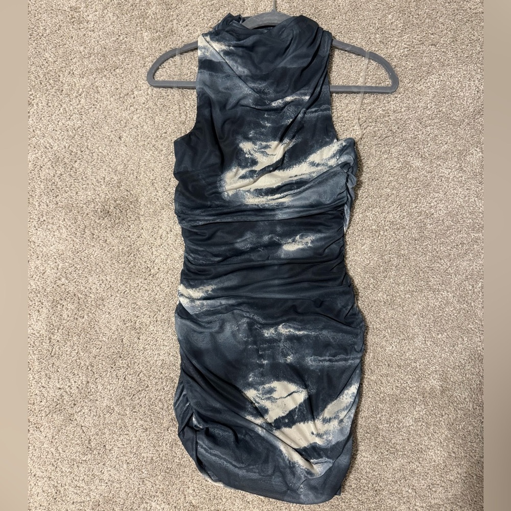 NWT Windsor Mini Black and Blue Dress
